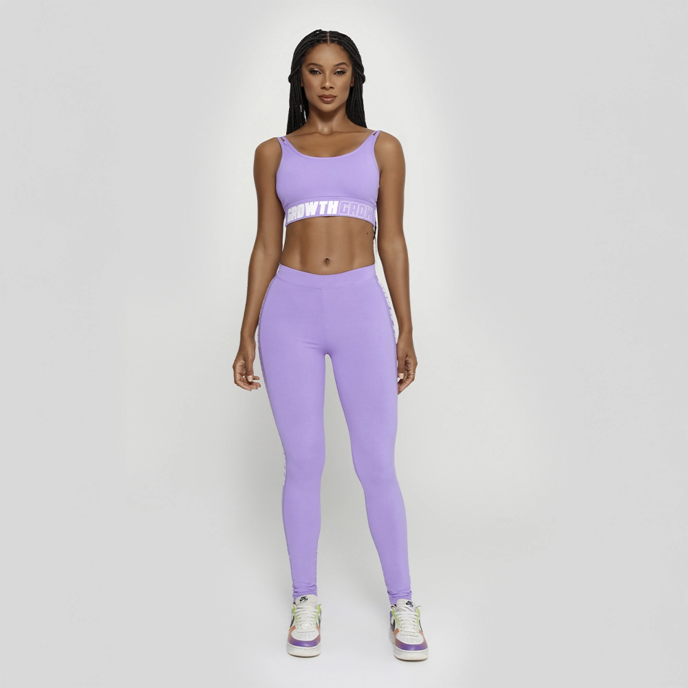 Legging Lilas Ad Recorte Logo Growth