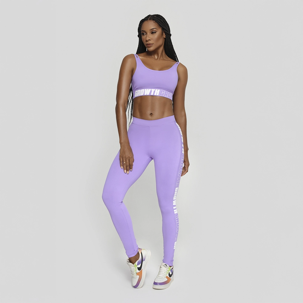 Legging Lilas Ad Recorte Logo Growth