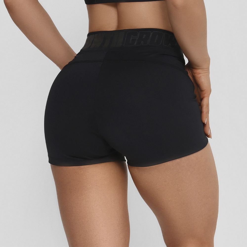 SHORT ALL BLACK AD RECORTE LOGO GROWTH - GROWTH SUPPLEMENTS