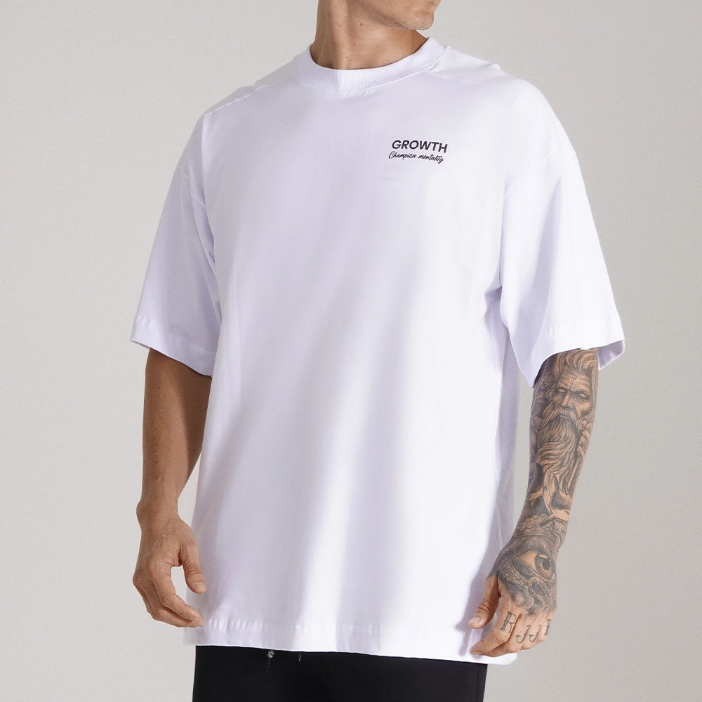 Camiseta Growth Oversized Born Branca