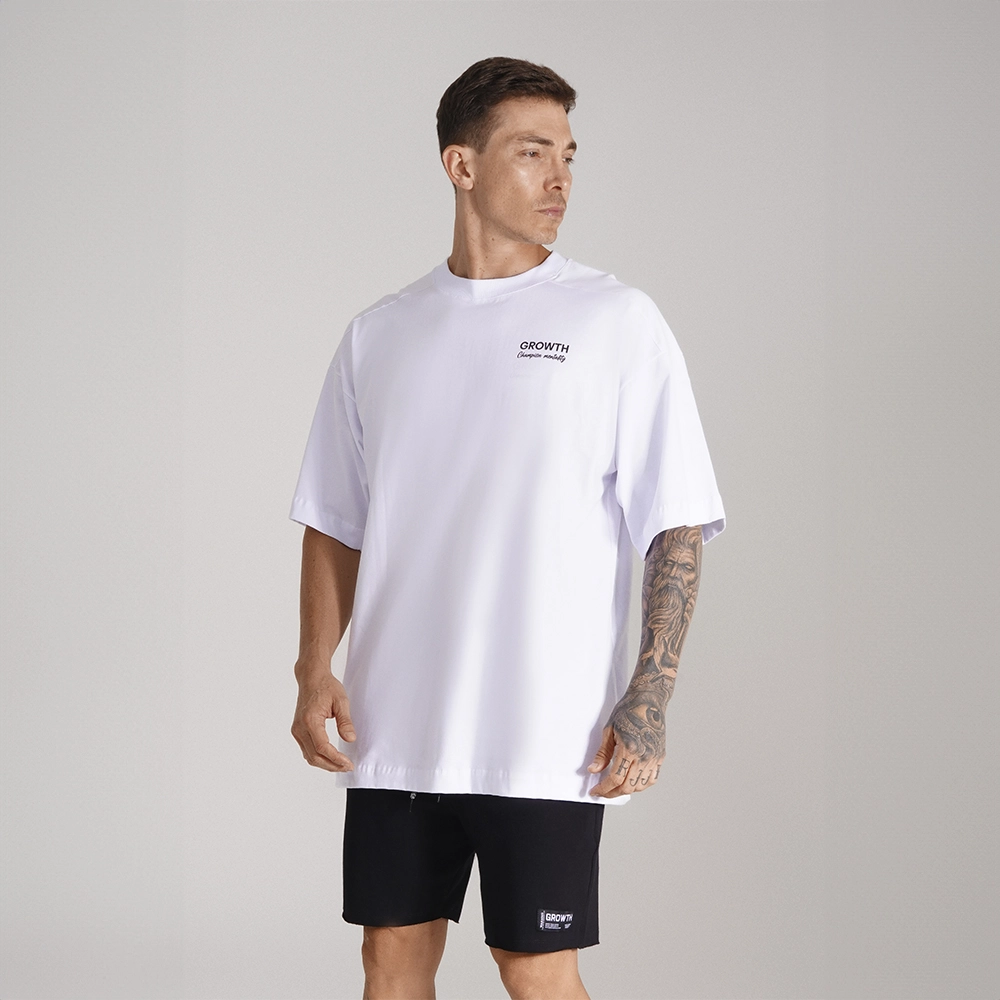 Camiseta Growth Oversized Born Branca