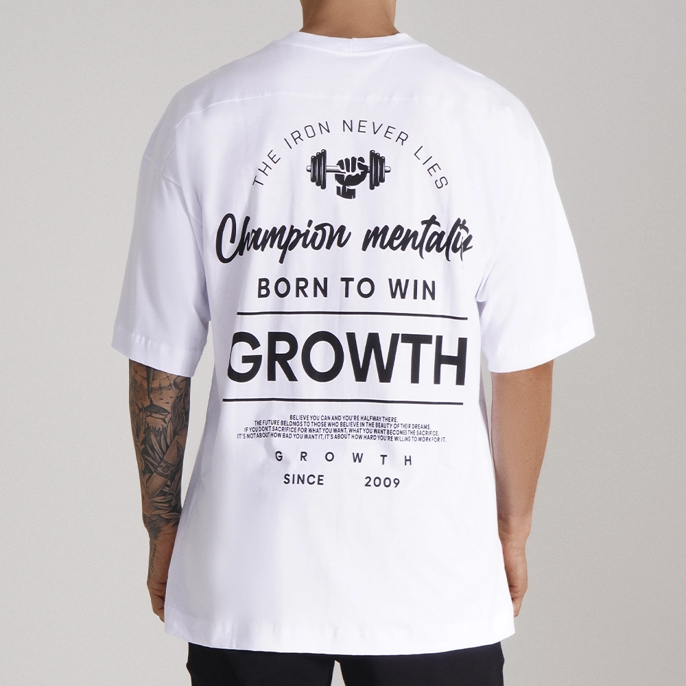 Camiseta Growth Oversized Born Branca