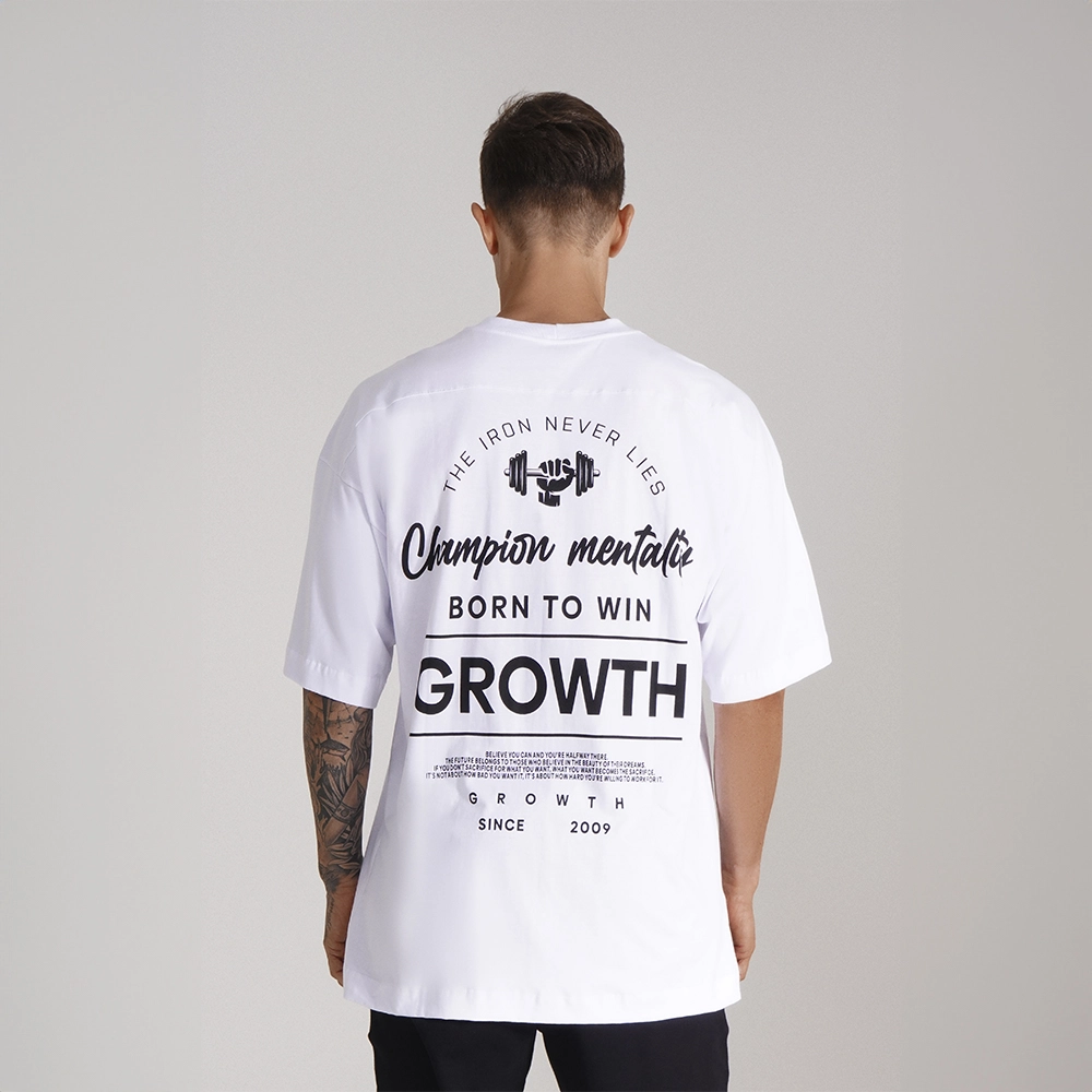 Camiseta Growth Oversized Born Branca