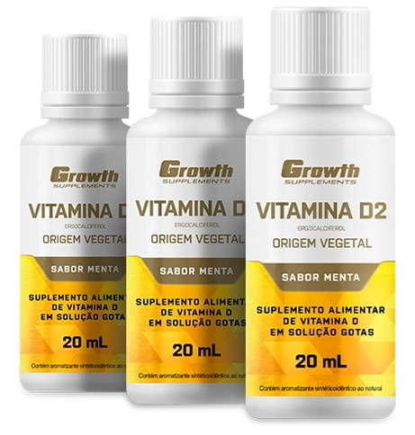 GROWTH SUPPLEMENTS - Imagem ilustrativa Vitamina D2 em gotas