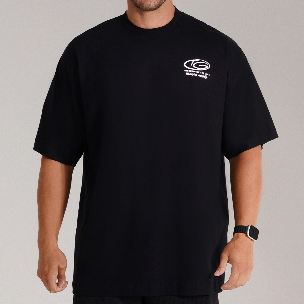 CAMISETA GROWTH OVERSIZED CHAMPION PRETA - GROWTH SUPPLEMENTS