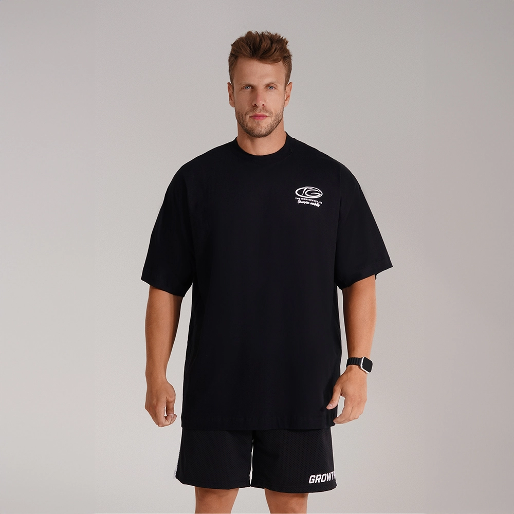 CAMISETA GROWTH OVERSIZED CHAMPION PRETA - GROWTH SUPPLEMENTS