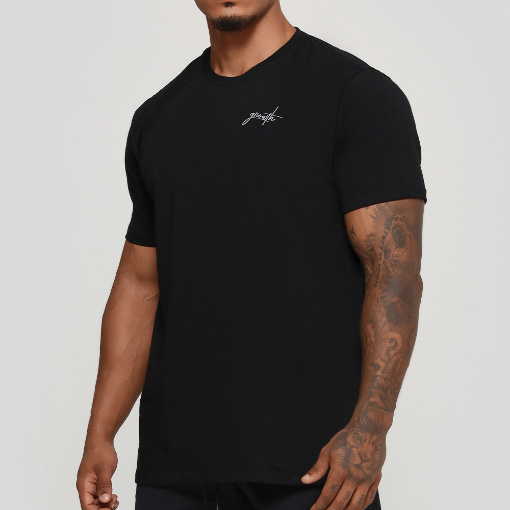 Camiseta Tecno Growth Manuscrito Preto