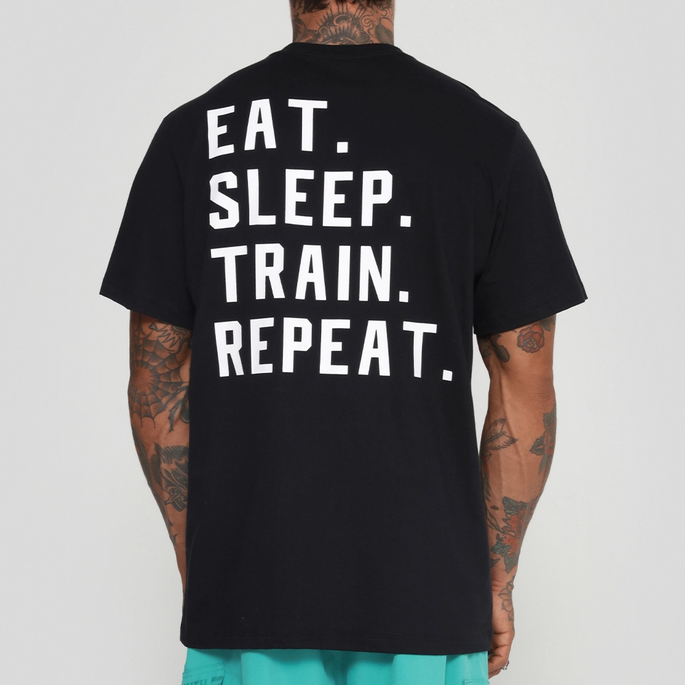 Camiseta Growth Eat Sleep Preta