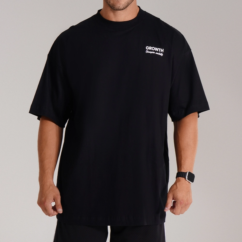 Camiseta Growth Oversized Born Preta