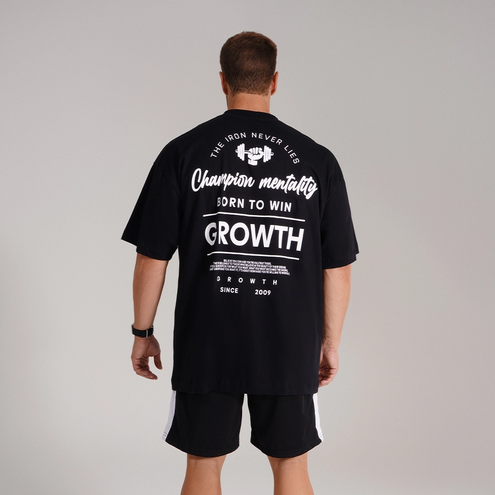Camiseta Growth Oversized Born Preta