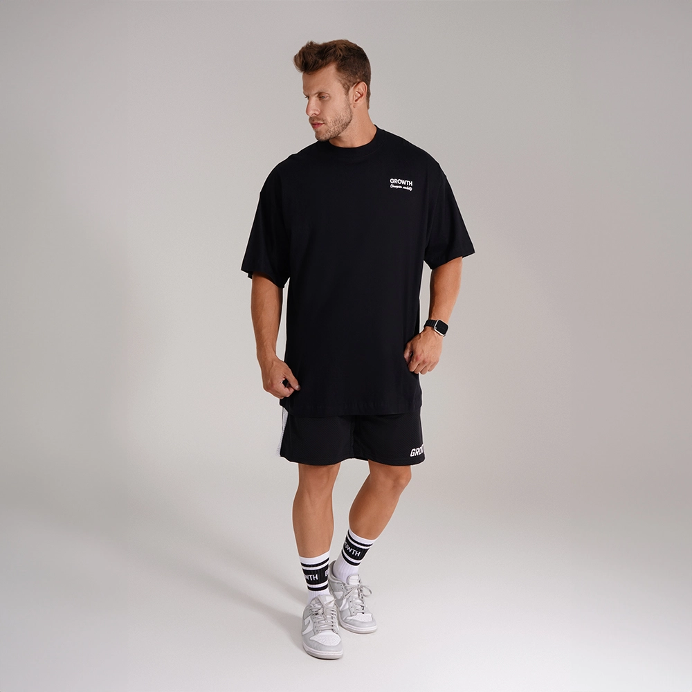 Camiseta Growth Oversized Born Preta