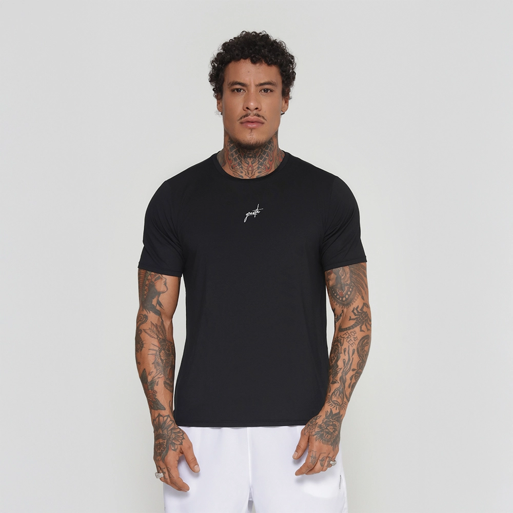 Camiseta Tecno Growth Us Manuscrito Preto