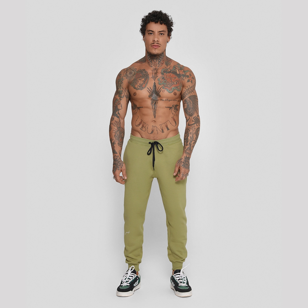 CALÇA MOLETOM GROWTH MANUSCRITO VERDE - GROWTH SUPPLEMENTS