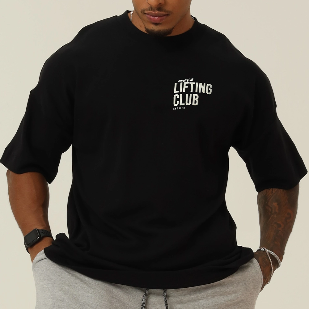 Camiseta Growth Oversized Lifting Preto