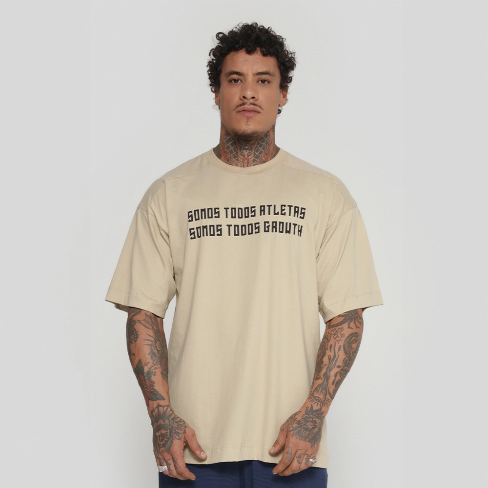 Camiseta Oversized Todos Growth Areia