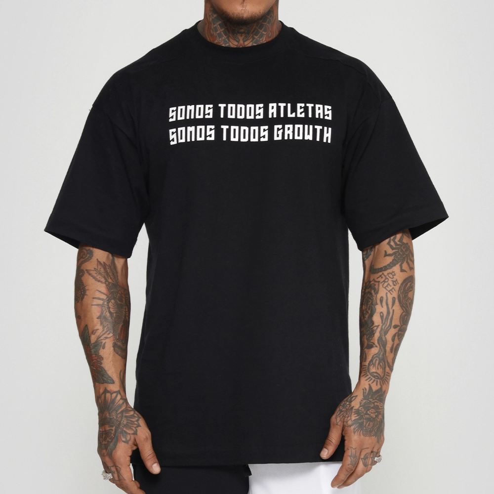 Camiseta Oversized Todos Growth Preto