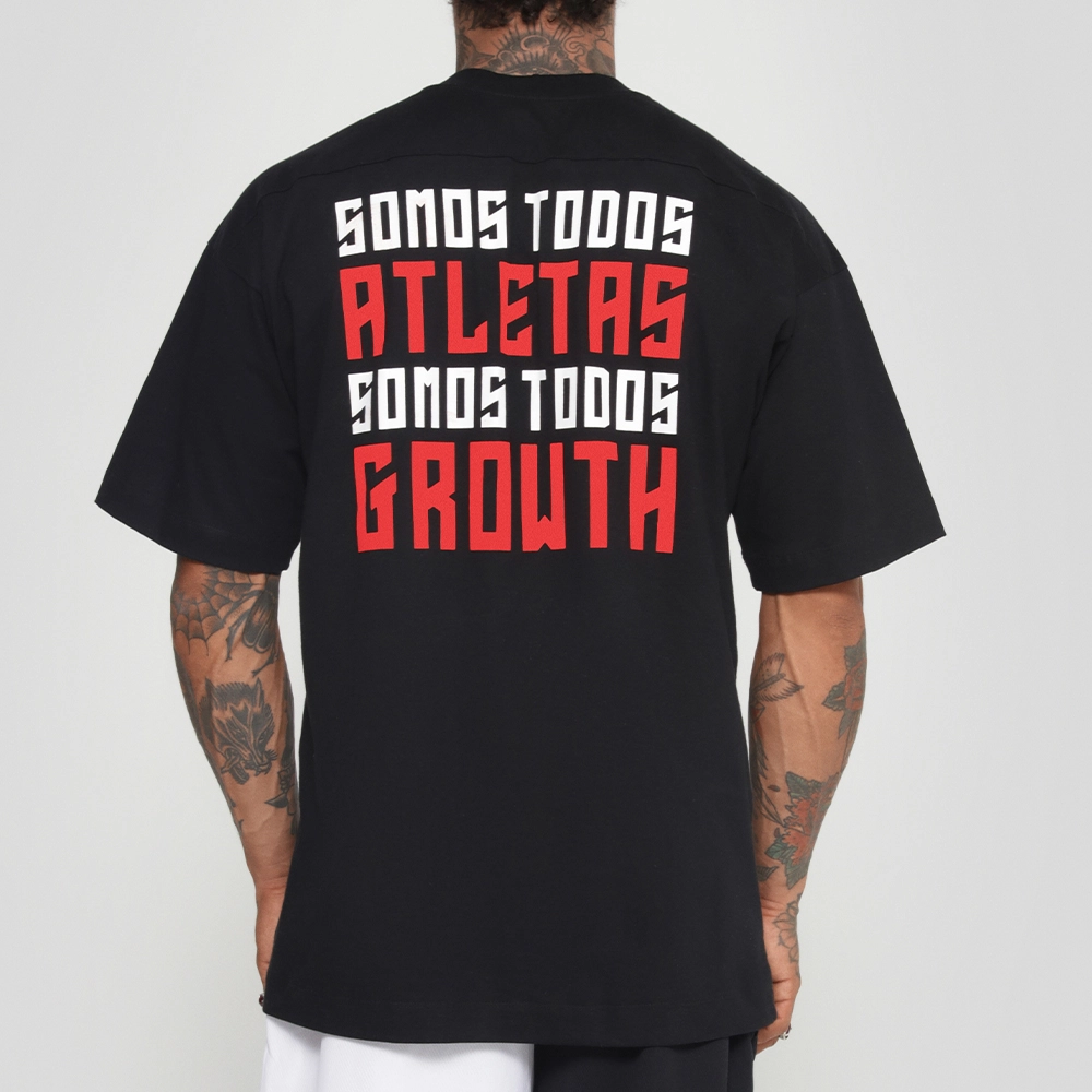 Camiseta Oversized Todos Growth Preto