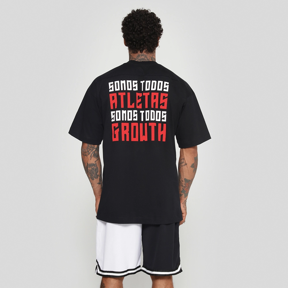 Camiseta Oversized Todos Growth Preto