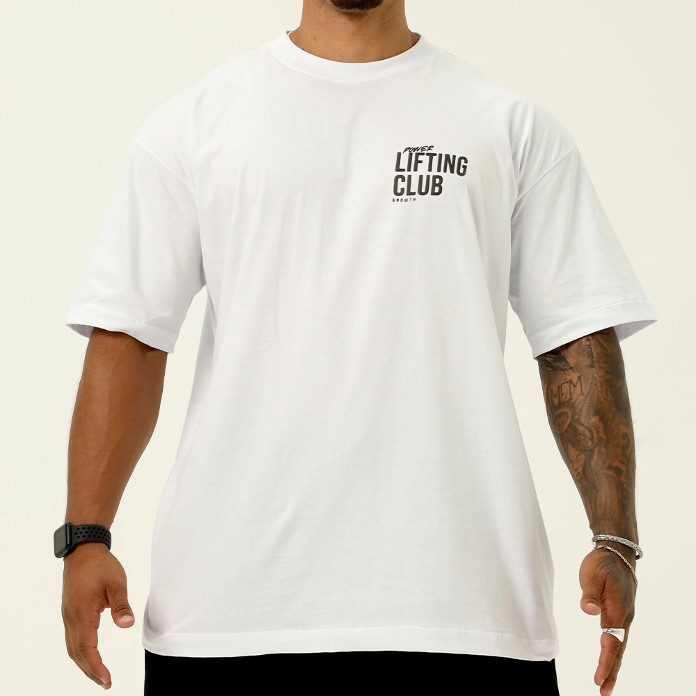 Camiseta Growth Oversized Lifting Branco