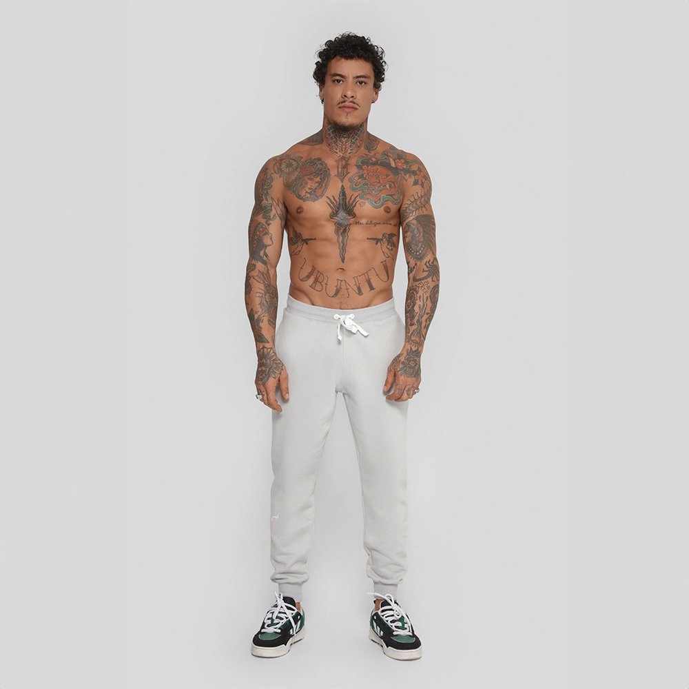 CALÇA MOLETOM GROWTH MANUSCRITO CINZA - GROWTH SUPPLEMENTS