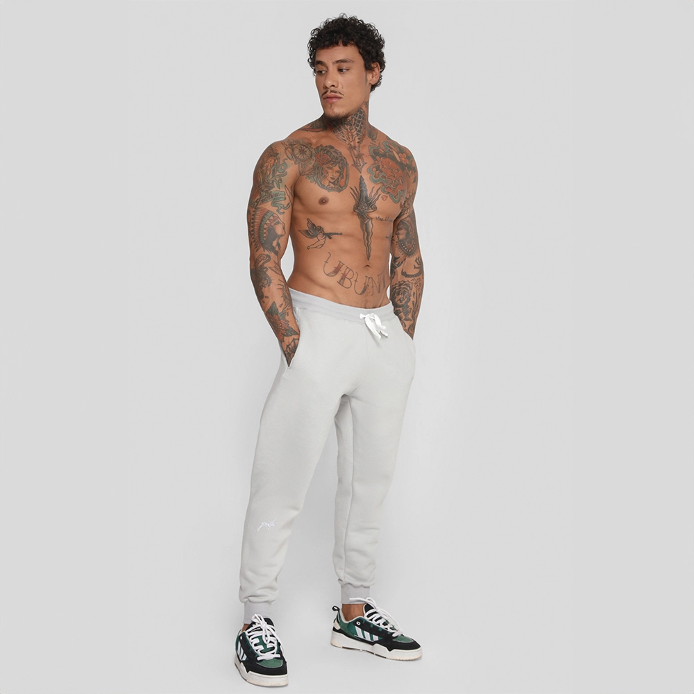 CALÇA MOLETOM GROWTH MANUSCRITO CINZA - GROWTH SUPPLEMENTS