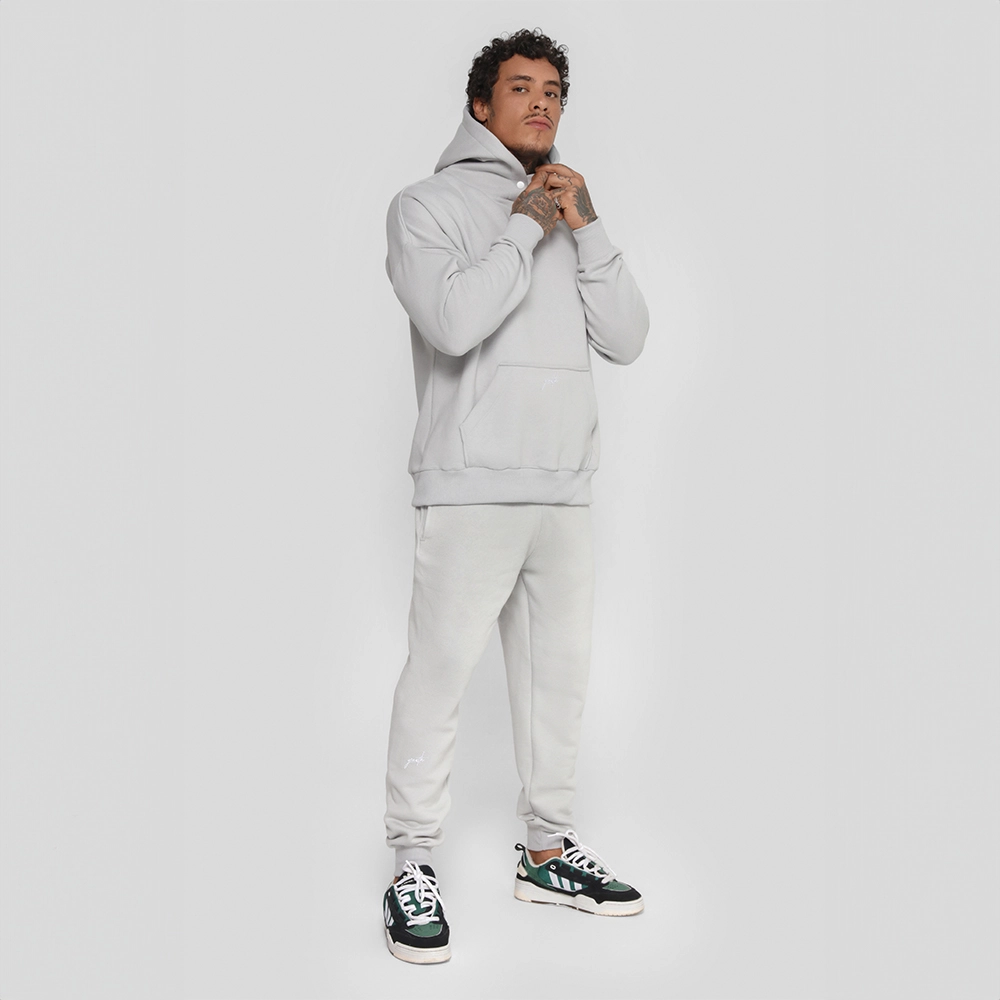 BLUSÃO MOLETOM GROWTH MANUSCRITO CINZA - GROWTH SUPPLEMENTS