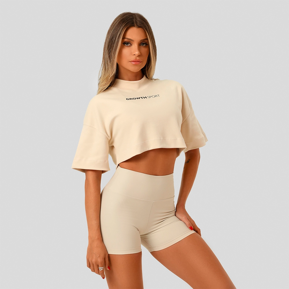 Cropped Growth Sport Oversized Bege