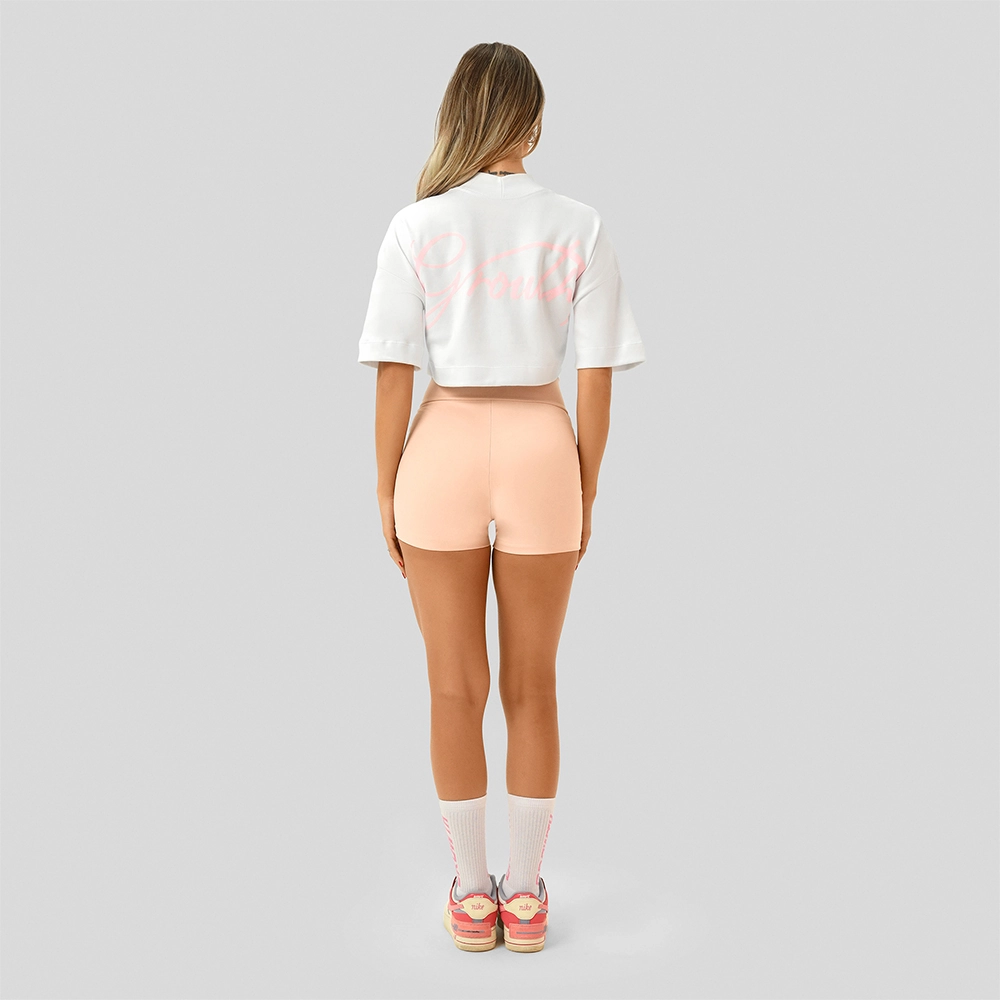 Cropped Growth Oversized Fine Branco/Rosa