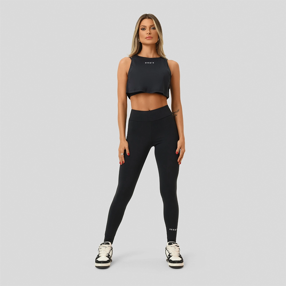 Regata Cropped Cava Preto