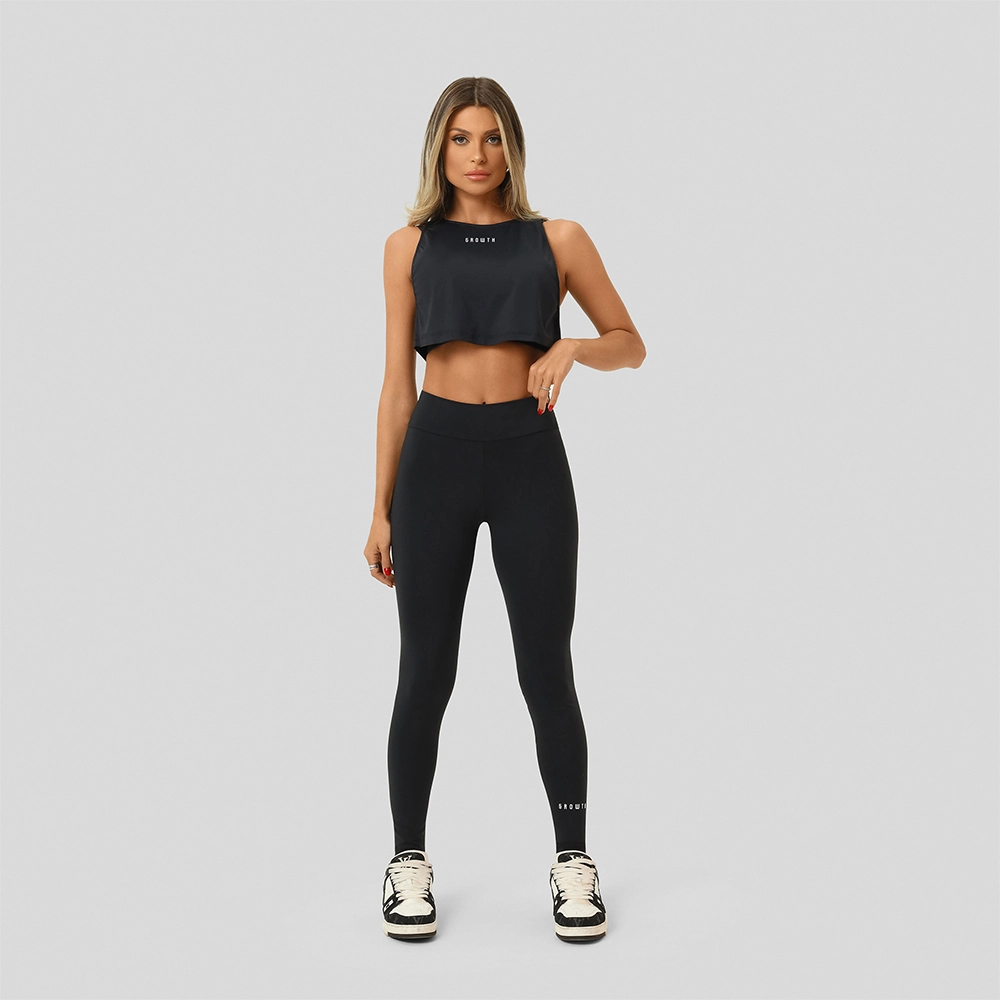 Regata Cropped Cava Preto