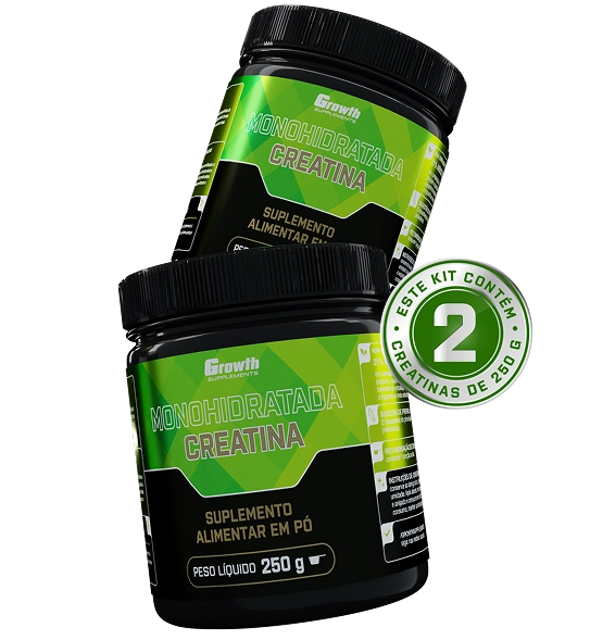 Foto do produto KIT CREATINA MONOHIDRATADA 500G - GROWTH SUPPLEMENTS