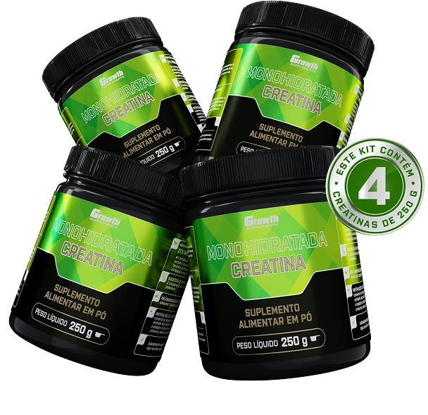 Foto do produto KIT CREATINA MONOHIDRATADA 1KG - GROWTH SUPPLEMENTS