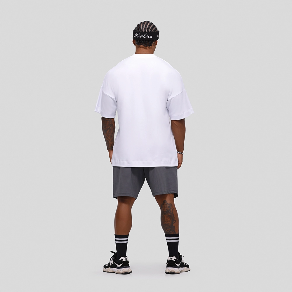 Camiseta Oversized Growth College Branca/Vermelho