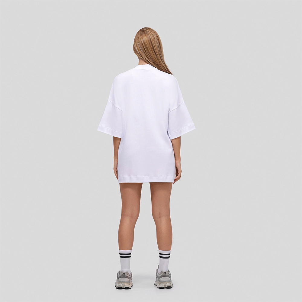 Camiseta Oversized Growth College Branca/Vermelho