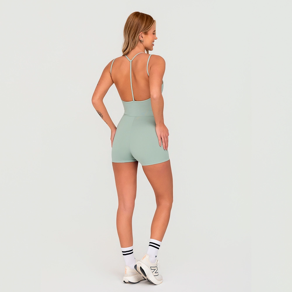 Macaquinho Growth Costas Tira Em V Verde