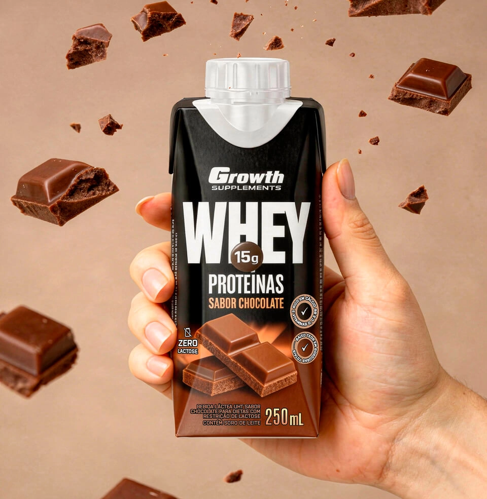  Kit 6x Bebida Láctea de Chocolate da Growth