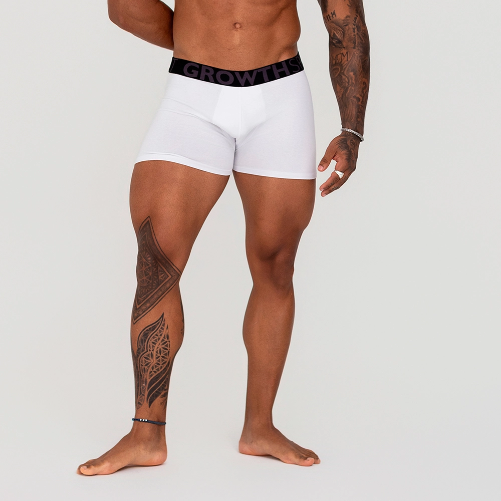 CUECA BOXER BRANCO GROWTH PREMIUM - GROWTH SUPPLEMENTS