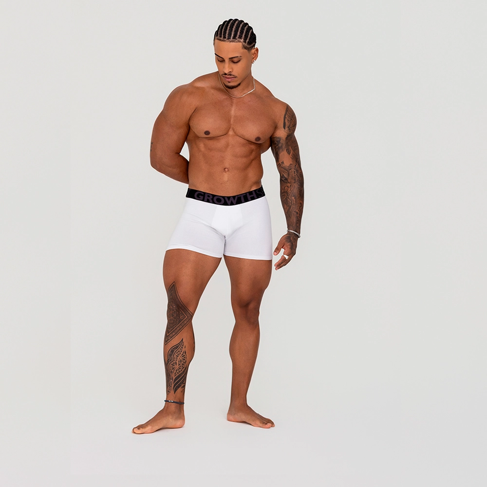 CUECA BOXER BRANCO GROWTH PREMIUM - GROWTH SUPPLEMENTS