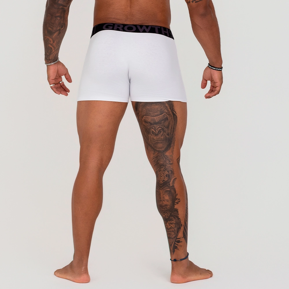 CUECA BOXER BRANCO GROWTH PREMIUM - GROWTH SUPPLEMENTS