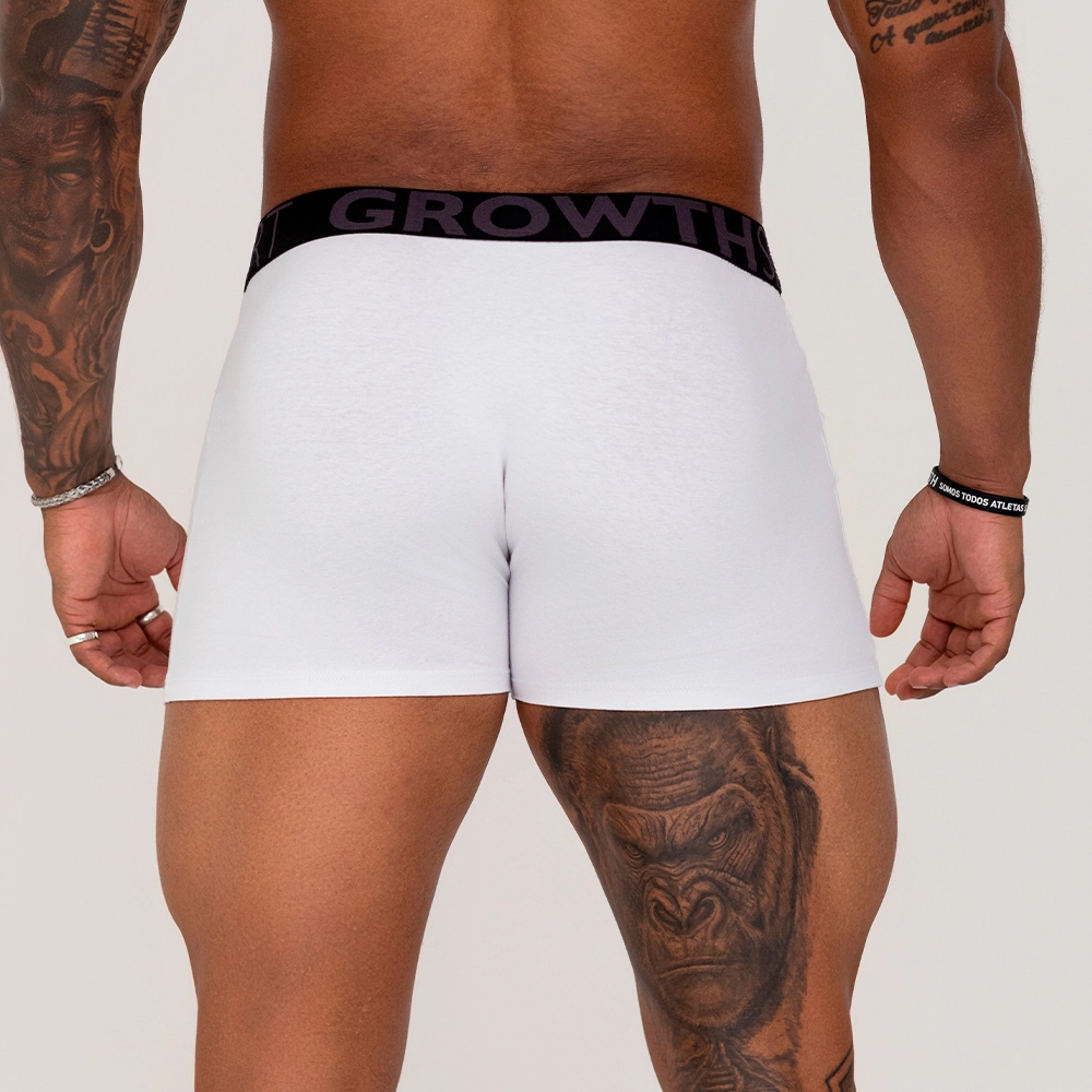 CUECA BOXER BRANCO GROWTH PREMIUM - GROWTH SUPPLEMENTS