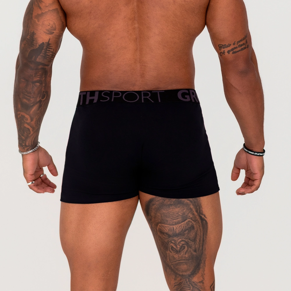 CUECA BOXER PRETA GROWTH PREMIUM - GROWTH SUPPLEMENTS
