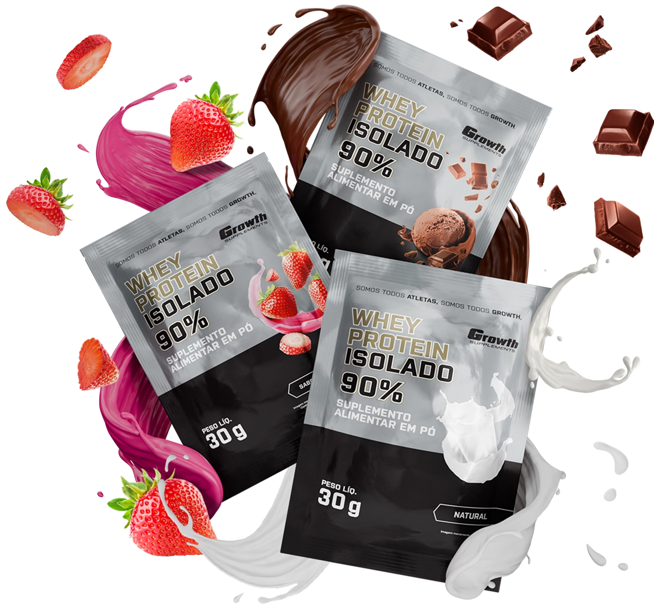 Foto do produto DOSE WHEY PROTEIN ISOLADO 30GR - GROWTH SUPPLEMENTS