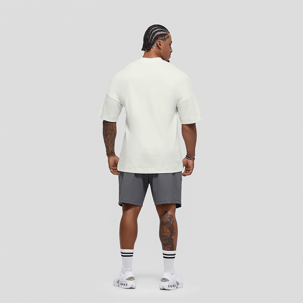 Camiseta Oversized Growth College Off White/Laranja