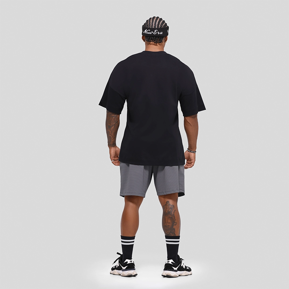 Camiseta Oversized Growth College Preta/Azul