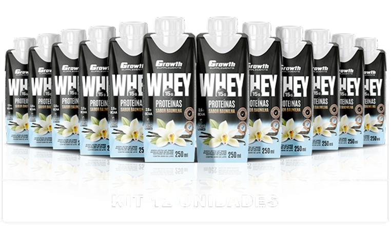 Foto do produto KIT 12X BEBIDA LÁCTEA BAUNILHA - GROWTH SUPPLEMENTS