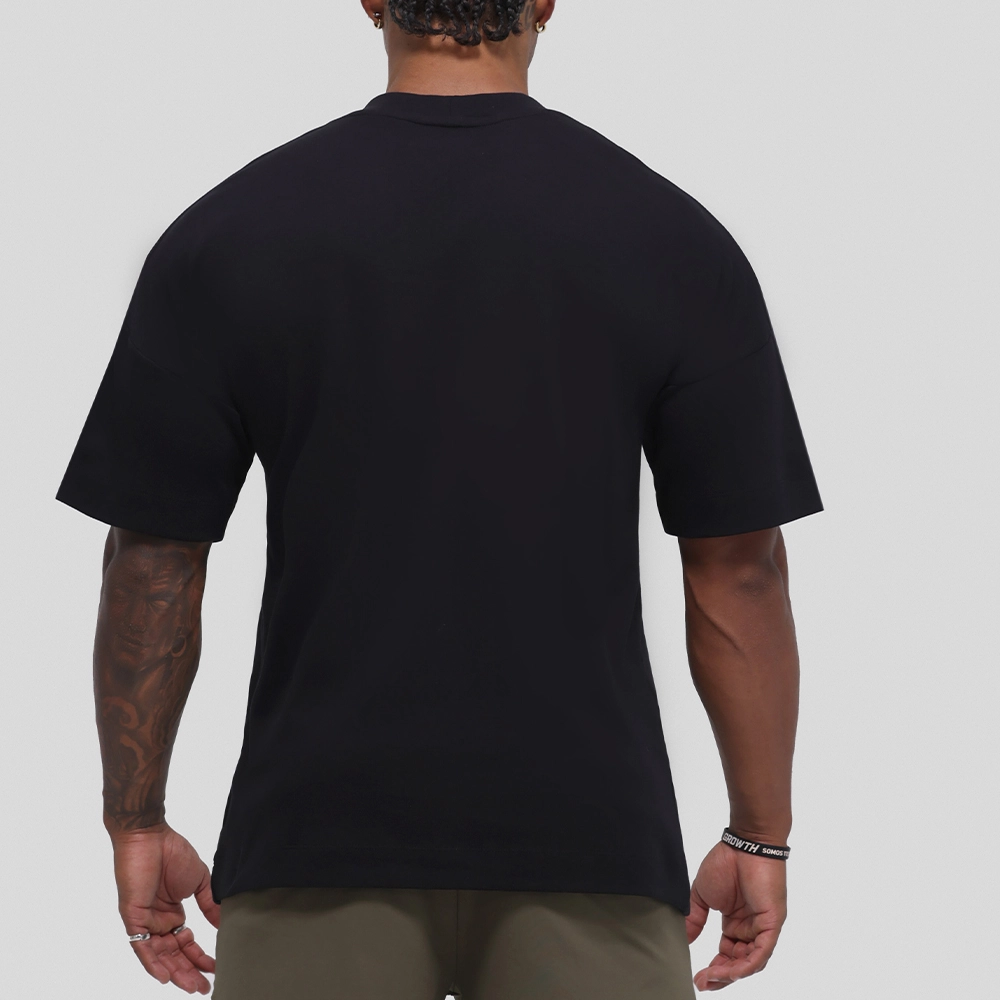 Camiseta Oversized Growth College Preta/Vermelho