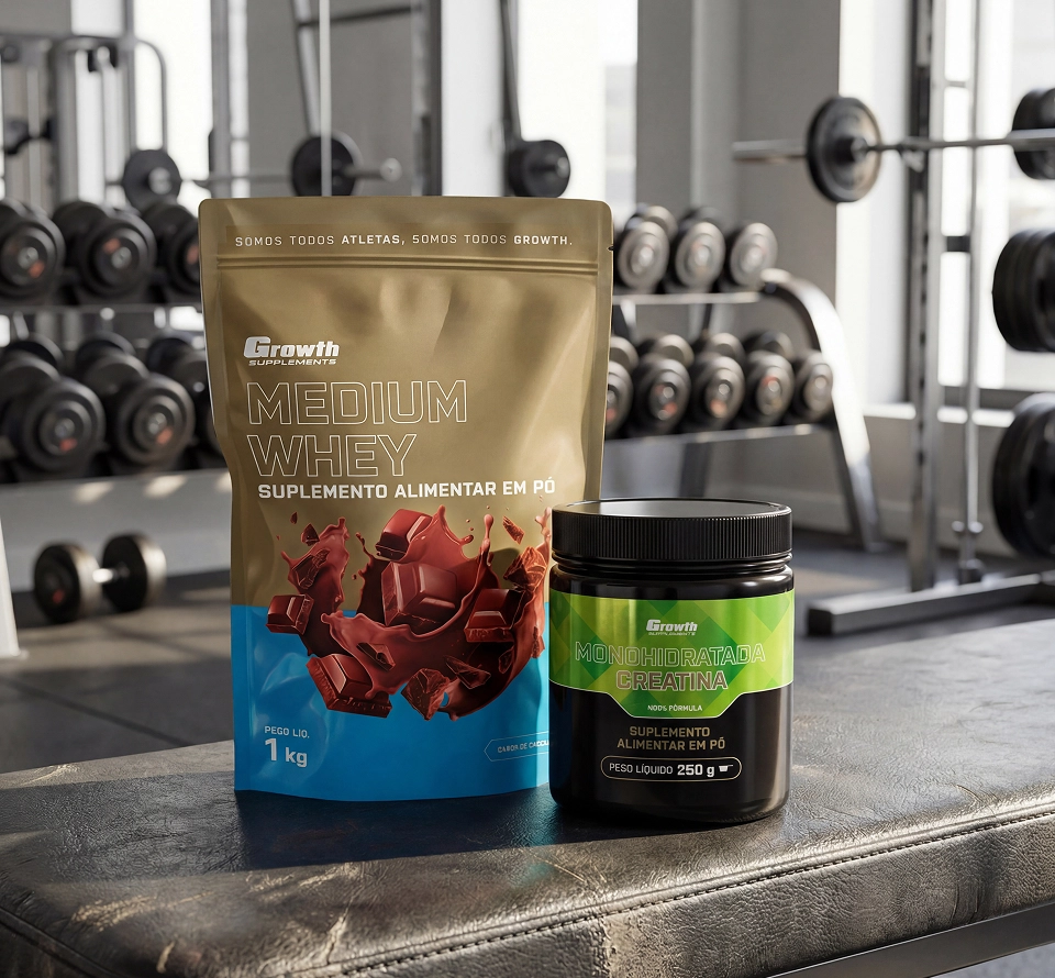 Kit medium whey e creatina - Growth Supplements