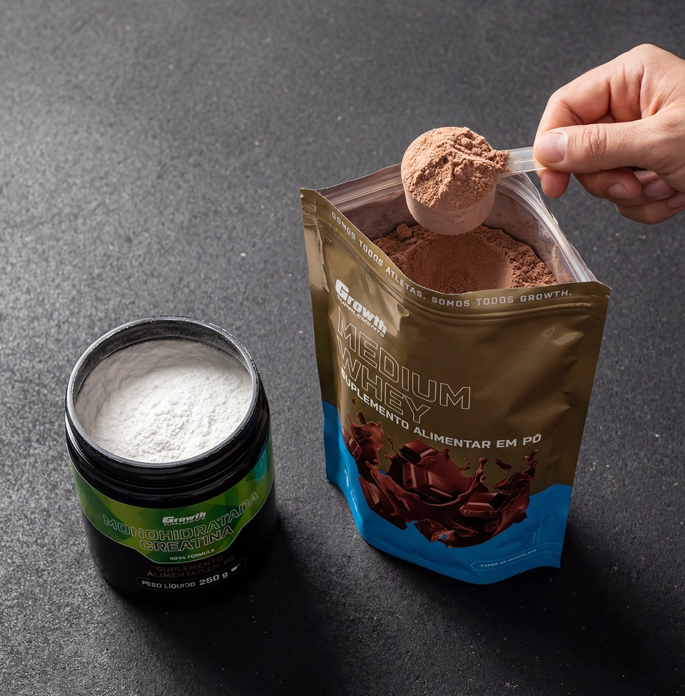 Kit medium whey e creatina - Growth Supplements