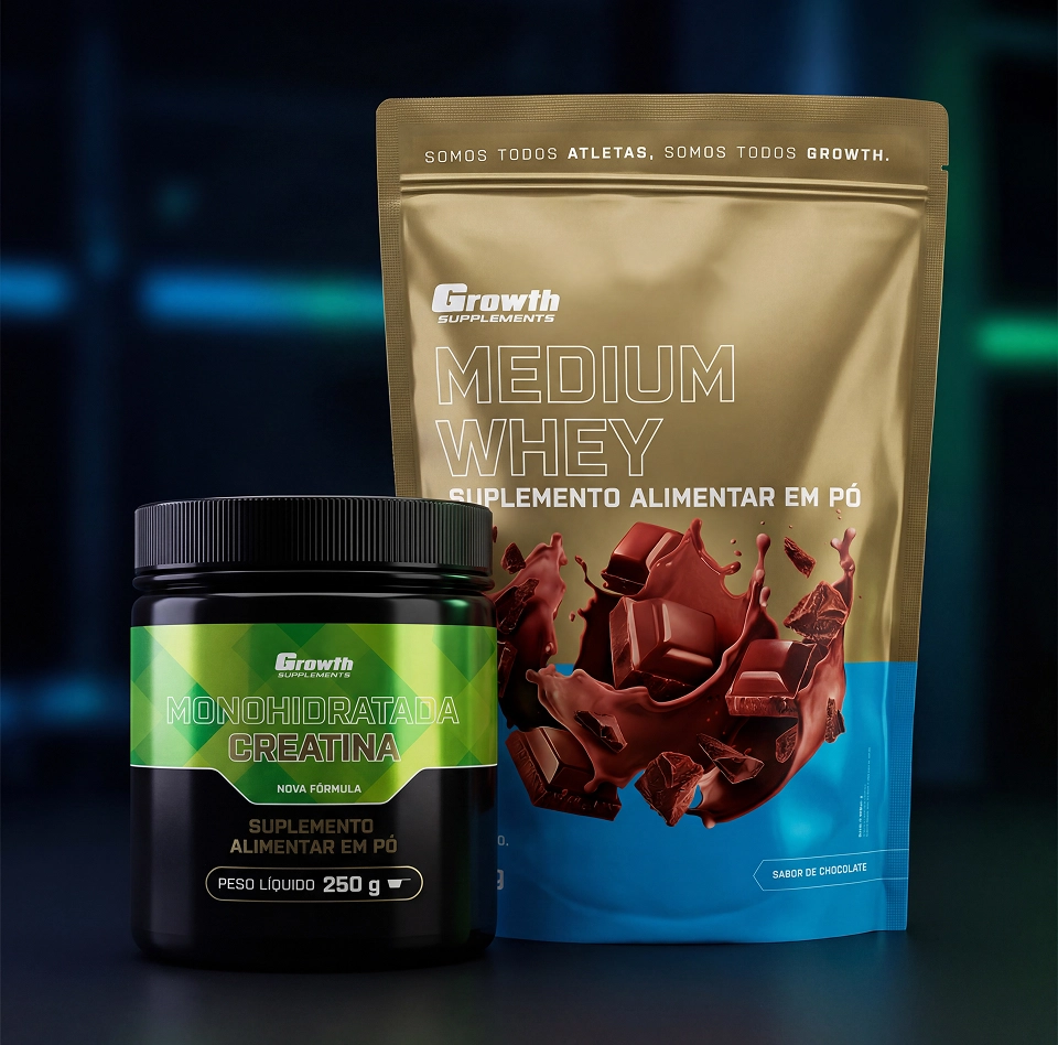 Kit medium whey e creatina  - Growth Supplements