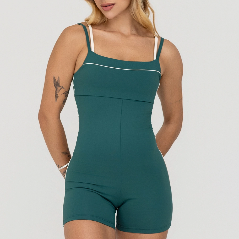 Macaquinho Growth Costas V Contrastante Verde Escuro